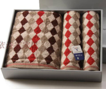 Gold Number pure cotton towel gift box One bath towels Two face towels Three sets of soft absorbent manufacturer direct