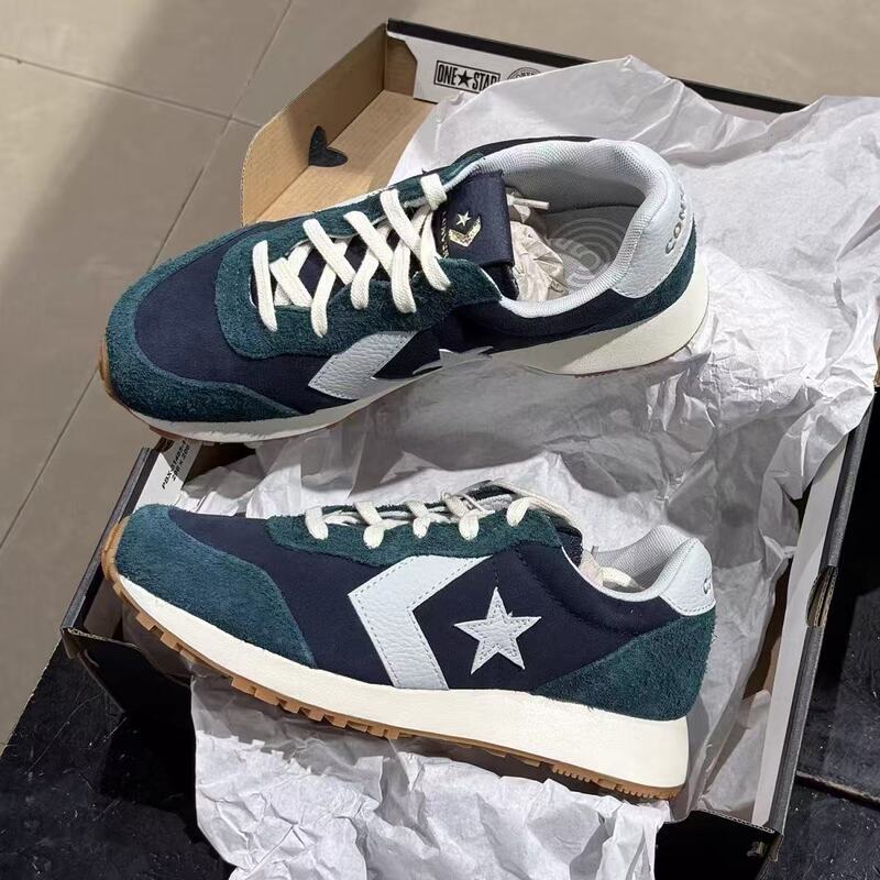 Converse Omega Trainer Converse Dark Green Patchwork Sports Texture Retro Jogging Shoes A17676C Converse Omega Trainer Converse Dark Green Patchwork Sports Texture Retro Jogging Shoes A17676C