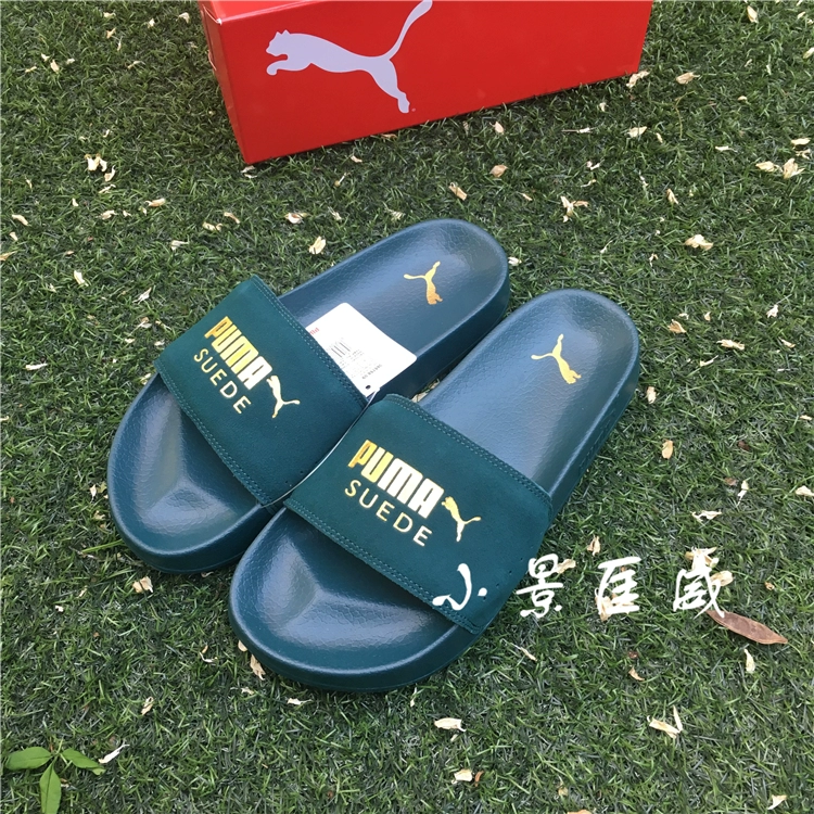 Giày nam PUMA PUMA Giày nữ mùa hè 2019 mới vàng tiêu chuẩn thể thao dép một từ kéo dép đi biển 365758 - Dép thể thao