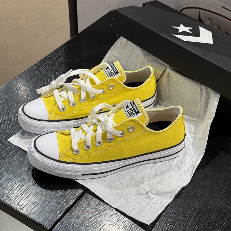 Converse All Star Low-Top Men's and Women's Lemon Yellow Canvas Shoes A20973C