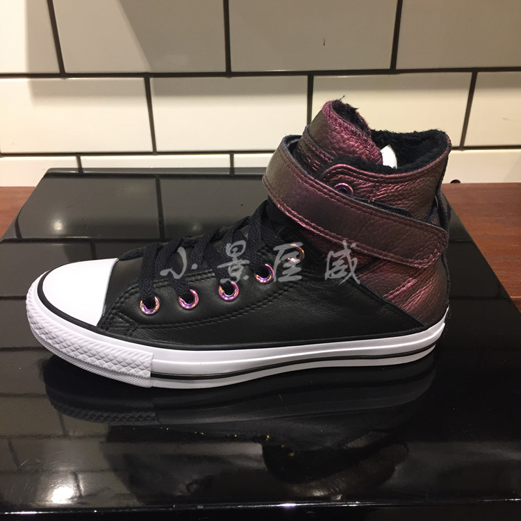 CONVERSE 小 景 匡威 正品 Nerijia tóc cao Velcro giúp giày vải 558310 558311 giày converse cổ thấp