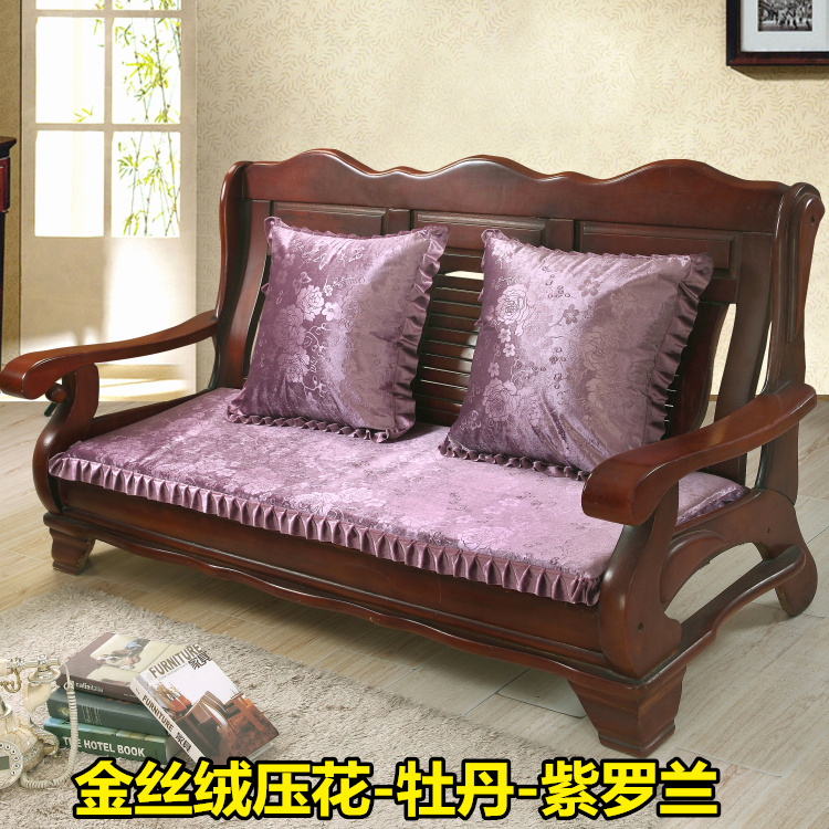 Sofa gỗ đệm đệm xốp dày chống trượt cơ thể dài ghế đệm gỗ đỏ sofa sang trọng đệm mùa đông bộ thảm trải ghế gỗ cao cấp dày không trơn