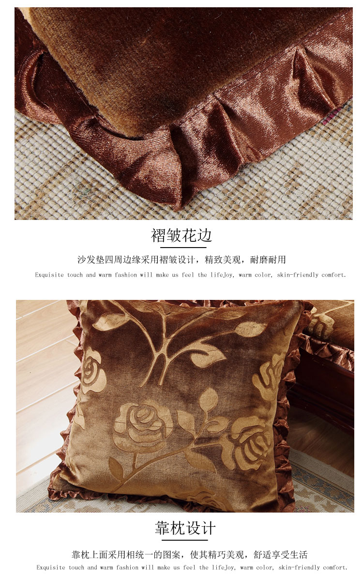 Sofa gỗ đệm đệm xốp dày chống trượt cơ thể dài ghế đệm gỗ đỏ sofa sang trọng đệm mùa đông bộ thảm trải ghế gỗ cao cấp dày không trơn