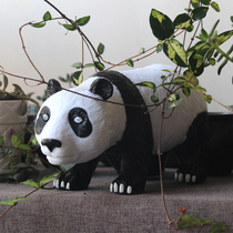 iPanda simulation can sound soft panda doll soft glue animal model baby cognitive toy