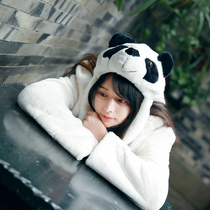 Epanda Panda hat Cartoon plush childrens hat Parent-child cute warm ear protection Lei Feng hat Chengdu special gift