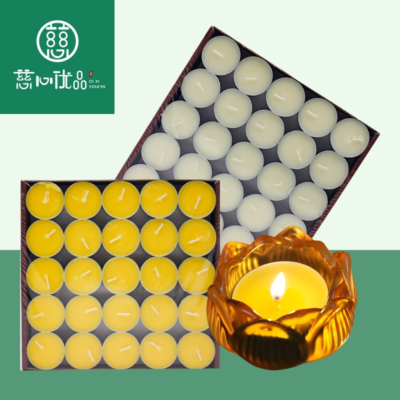 () Pleasant to crisp oil lamps 4 hours 100 grain method plants for the Buddha candle monastery natural smokeless for the lamp