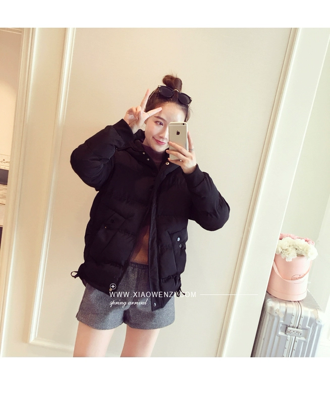Quần áo thu đông nữ 2018 mới thời trang Hàn Quốc chic eo cao quần lửng ống rộng kẻ sọc hoang dã giản dị quần short thủy triều