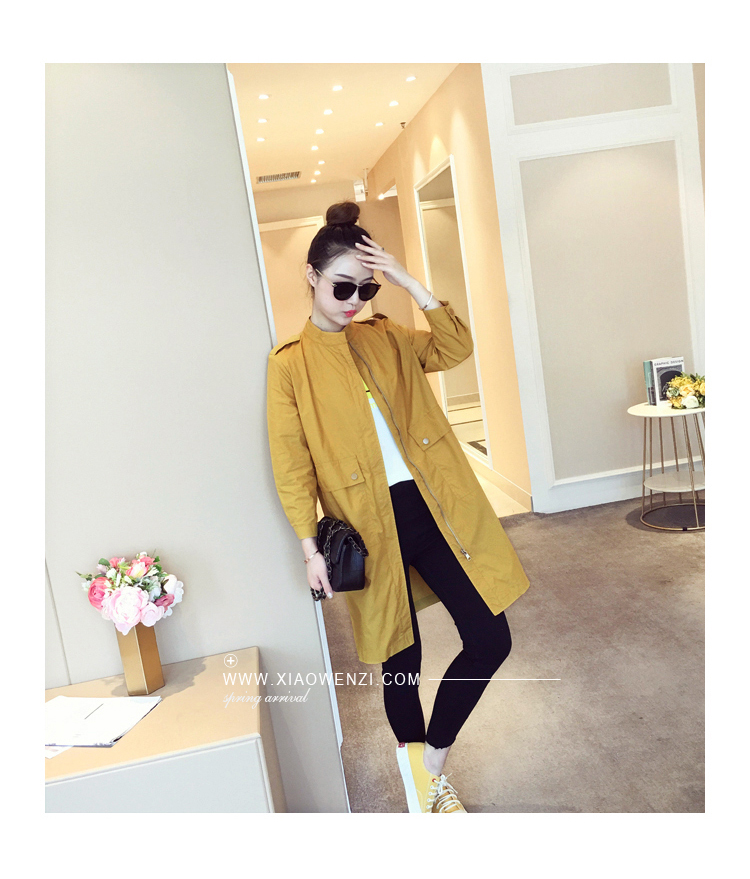 Quần áo mùa thu nữ 2018 mới phiên bản Hàn Quốc của áo dài chic chic rộng nhỏ nhỏ áo gió mỏng tay dài áo khoác lulu hoang dã blazer nữ đẹp