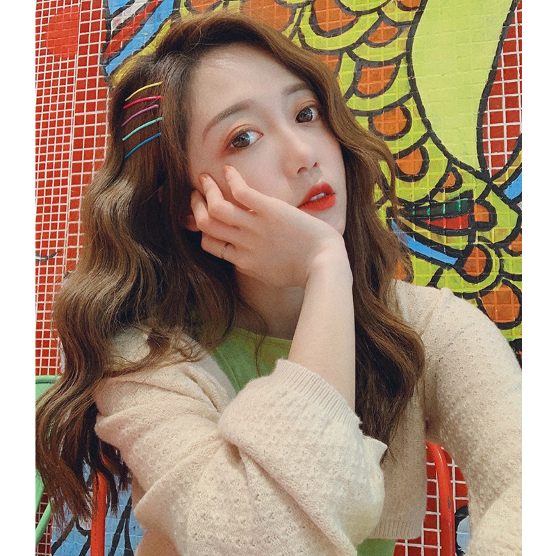 Vivian wig female long curly hair egg roll hair one piece of straight hair mesh Red Egg Roll hair hair piece G2