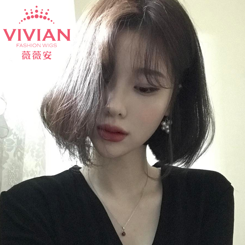 Vivian Wig Female Short Hair Bobo Head Buckle Air Thin Bangs Short