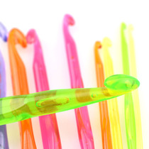 Rons easy-to-use sweater needle knitting tool transparent plastic color crochet candy hook needle delivery tutorial