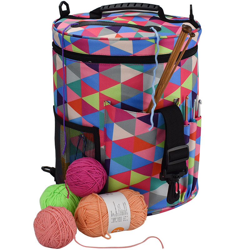 GROSS WIRE CASHIER BAG UNWOVEN CLOTH CREATIVE KNIT FINISHING PACK PERSONALITY CROCHET KNIT FABRIC MULTIFUNCTION BARREL BAG WITH HAND