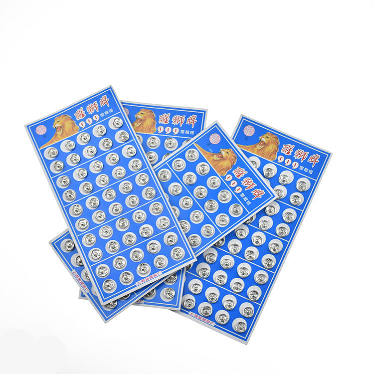 HandicraftDIY hook knitting material dark stealth button button of metal punched silver button