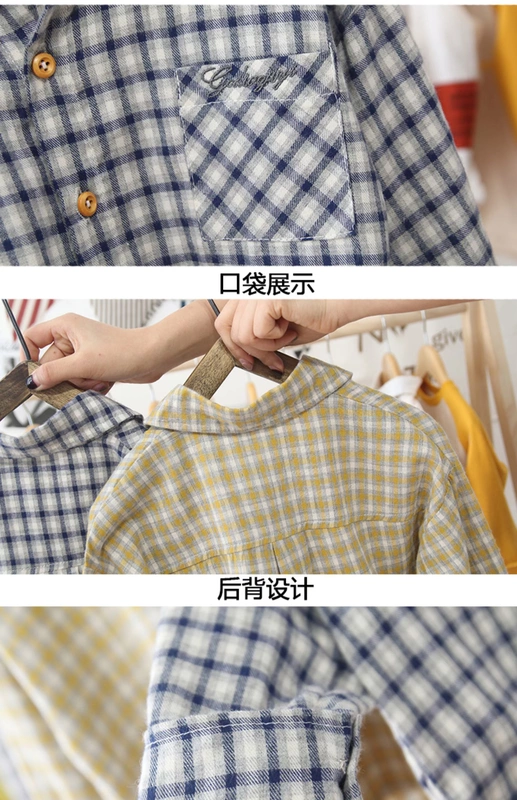 Áo sơ mi bé trai mùa xuân cho bé sơ mi nam kẻ sọc dài tay mùa xuân và mùa thu 2-3 tuổi 4 trẻ em thủy triều mặc trẻ em 5 phiên bản Hàn Quốc 6 - Áo sơ mi shop đồ trẻ em