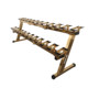Commercial Gym Titanium-Plated Gold Dumbbell Rack, Thickened Carbon Steel American-Style Dumbbell Rack, Vertical Home-Use Double-Layer Dumbbell Rack