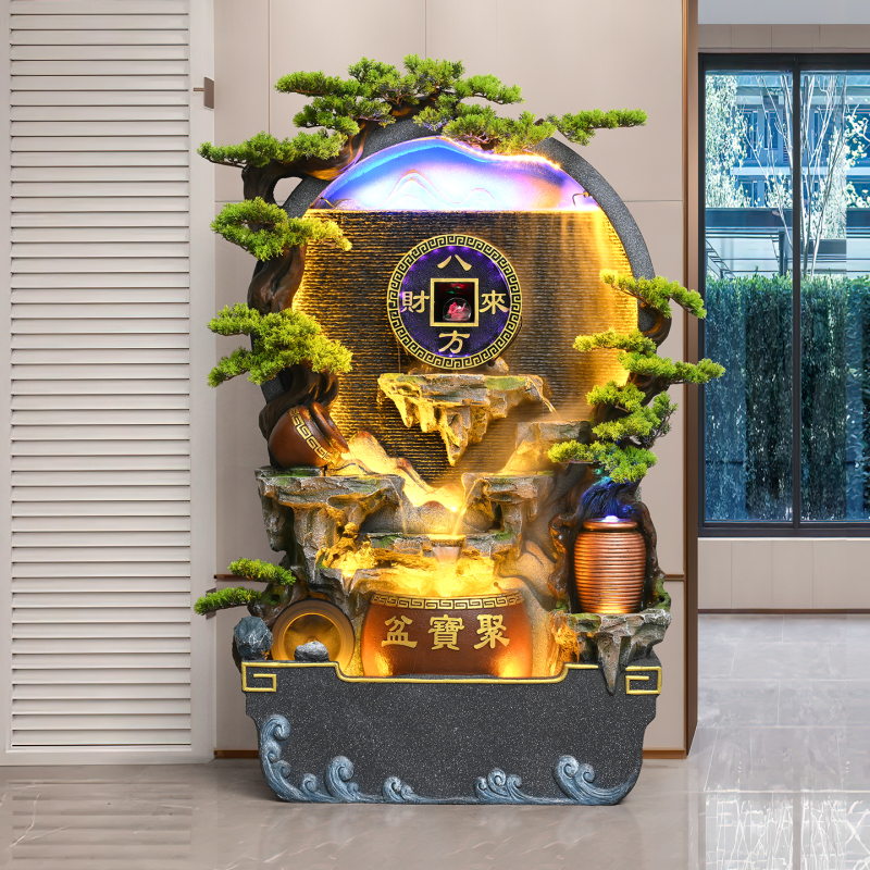 Water Curtain Wall, Flowing Water Screen, Entrance Partition, Outdoor Villa Garden Courtyard Rockery Fountain Landscape Waterfall Ornament Water Curtain Wall, Flowing Water Screen, Entrance Partition, Outdoor Villa Garden Courtyard Rockery Fountain Landscape Waterfall Ornament