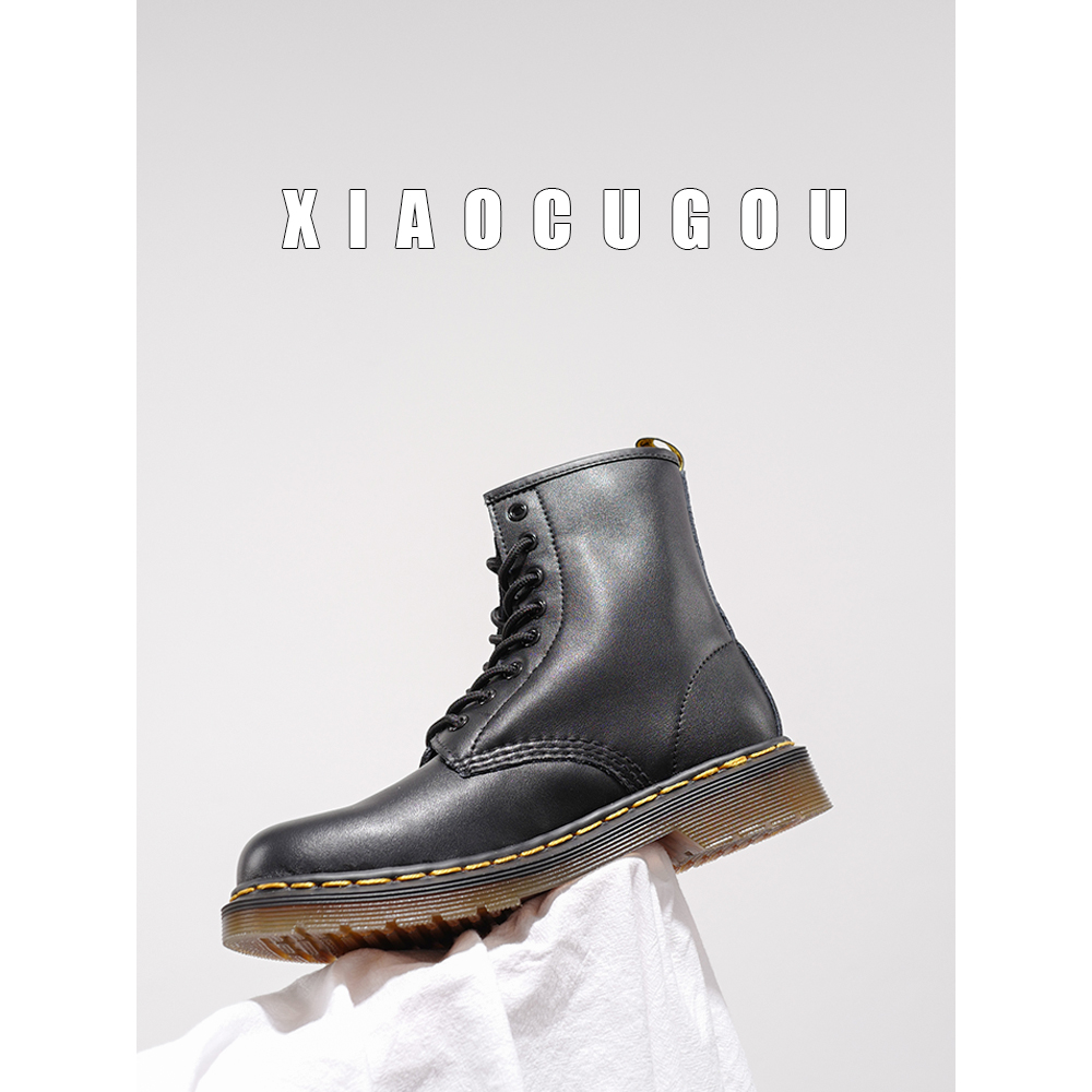 DR Martin Boots in Spring and Autumn, Help British Festival High Help Shoes Shoes Shoes Shoes Shoes Costume Black Boots Leather