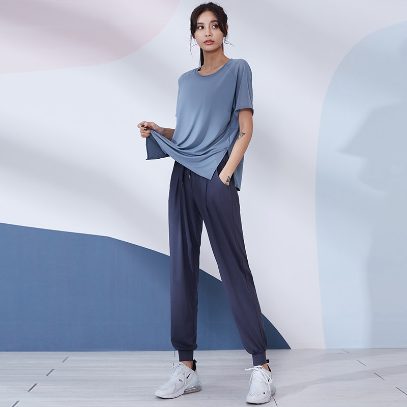 Sports Suit Women Loose Speed Dry Breathable Running Casual Summer Gym High End Large Size Size Yoga Outfit Two Sets