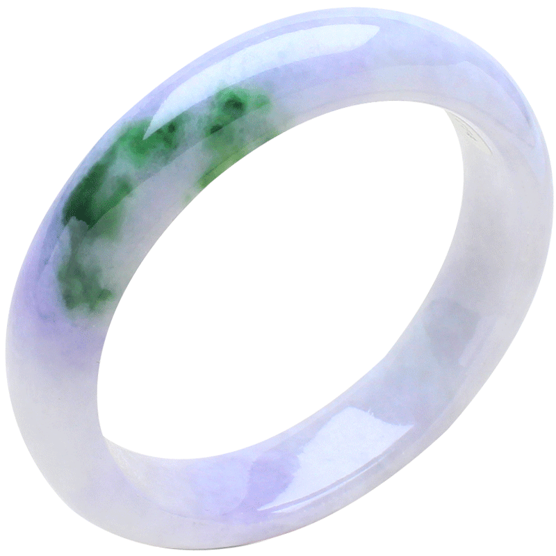 Rare violet bracelet A fresh flower jade bracelet female Burmese old pit spring jade bracelet slight flaw