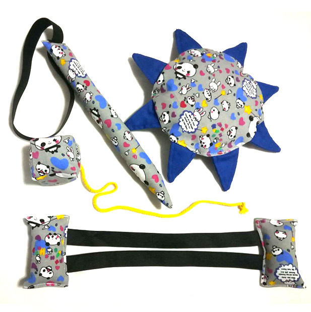 Kindergarten cloth frisbee cloth tail silk cotton sandbag tension four-piece set nursery class small class middle class manual work