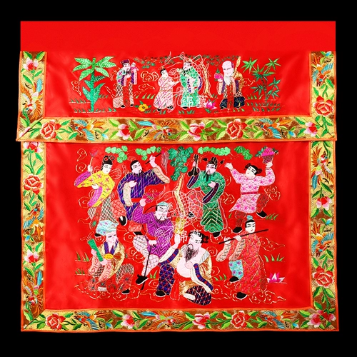 Chao вышивка ручной работы вручную бессмертную юбку для стола Chaoshan поклонение богу ручной вышив