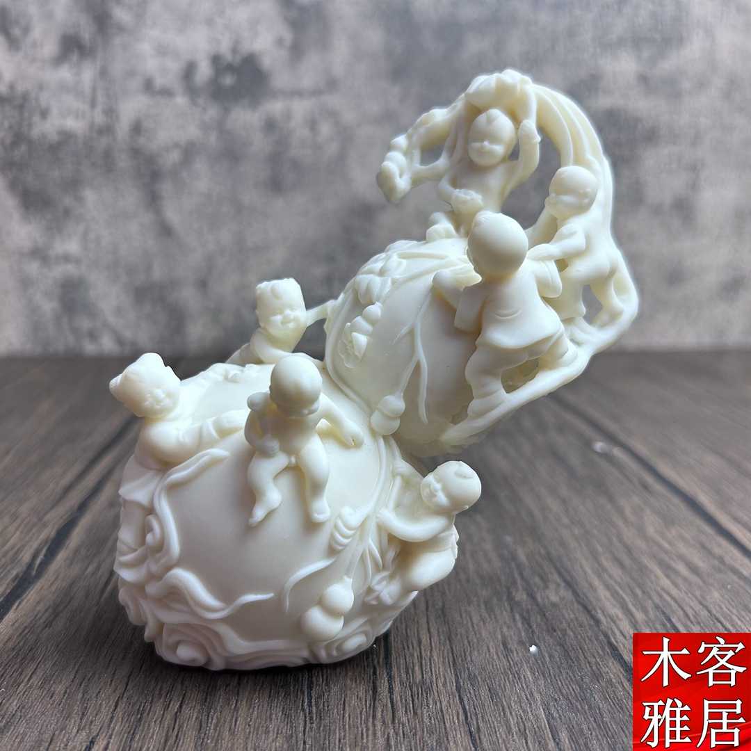 象牙風 置物 練り物 福禄寿 象牙風 置物 練り物 福禄寿