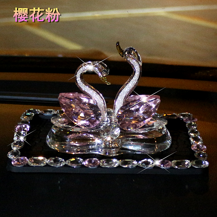 Pha lê Swan đồ trang trí phụ kiện xe ô tô ghế console Eau đồ nội thất đáng yêu cao cấp Daquan đồ trang trí taplo ô tô