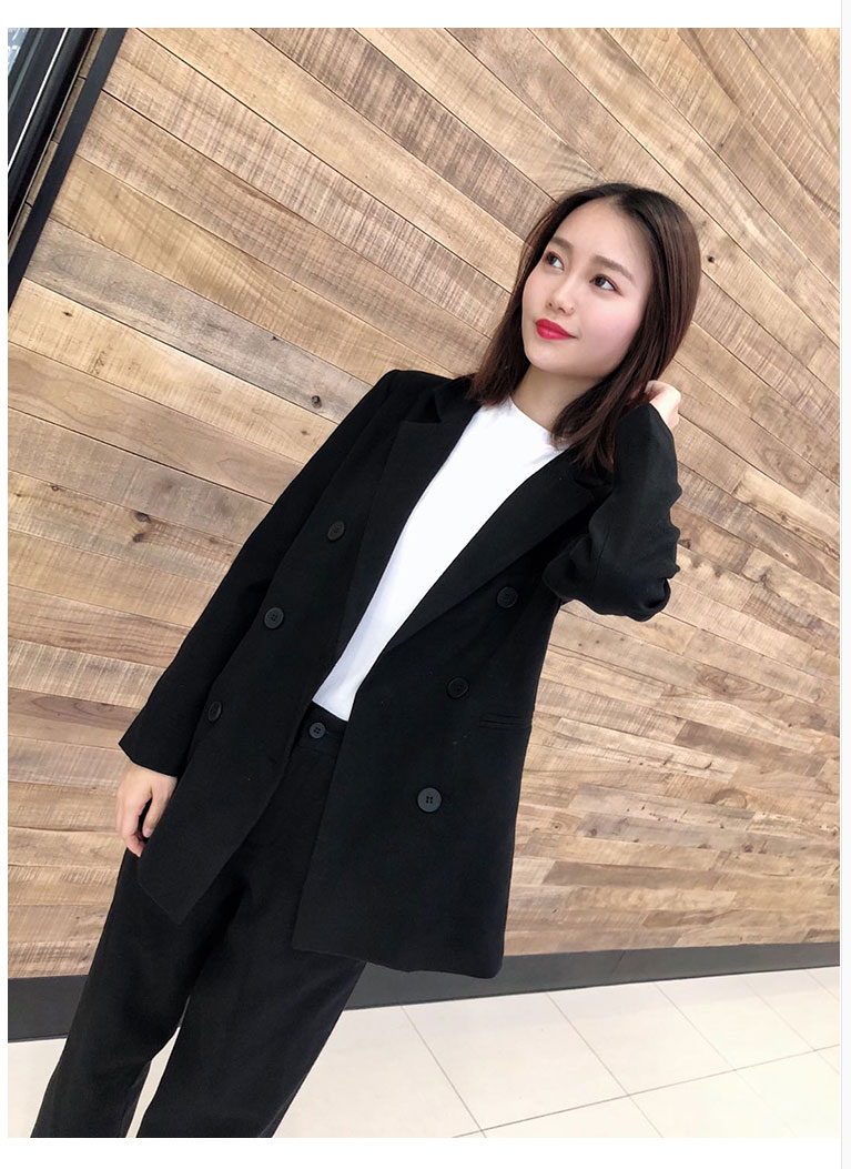 Mùa thu và mùa đông mới Hàn Quốc phù hợp với len phù hợp với thời trang giản dị dày len phù hợp với hai bộ thủy triều của phụ nữ đầm nữ