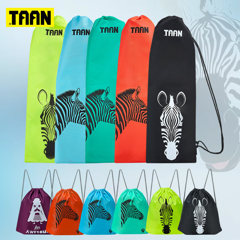 TAAN Tae Ang Badminton Racket Cover Single Support Badminton Bag Portable Suede Cloth Protection Pat bag Double shoulder pumping rope Shoulder Bag
