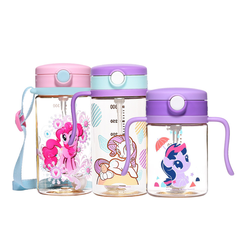 B duck small yellow duck anti-fall PPSU material baby cold water cup straw cup soup maz pony pony pony pony mug