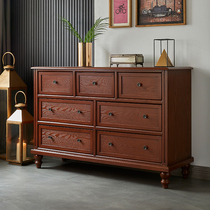 American solid wood bucket cabinet Painted living room drawer storage low cabinet partition multi-function locker Bedroom bucket cabinet