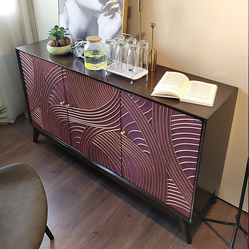 American Storage Bucket Cabinet Solid Wood Living Room Entrance Door Hyun Closing Cabinet Living-room Containing Cabinet Light Lavish Rear Modern Décor Cabinet Leaning Against Wall