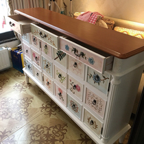 Shoe cabinet household door large-capacity storage multi-layer storage balcony modern simple foyer American solid wood entrance cabinet