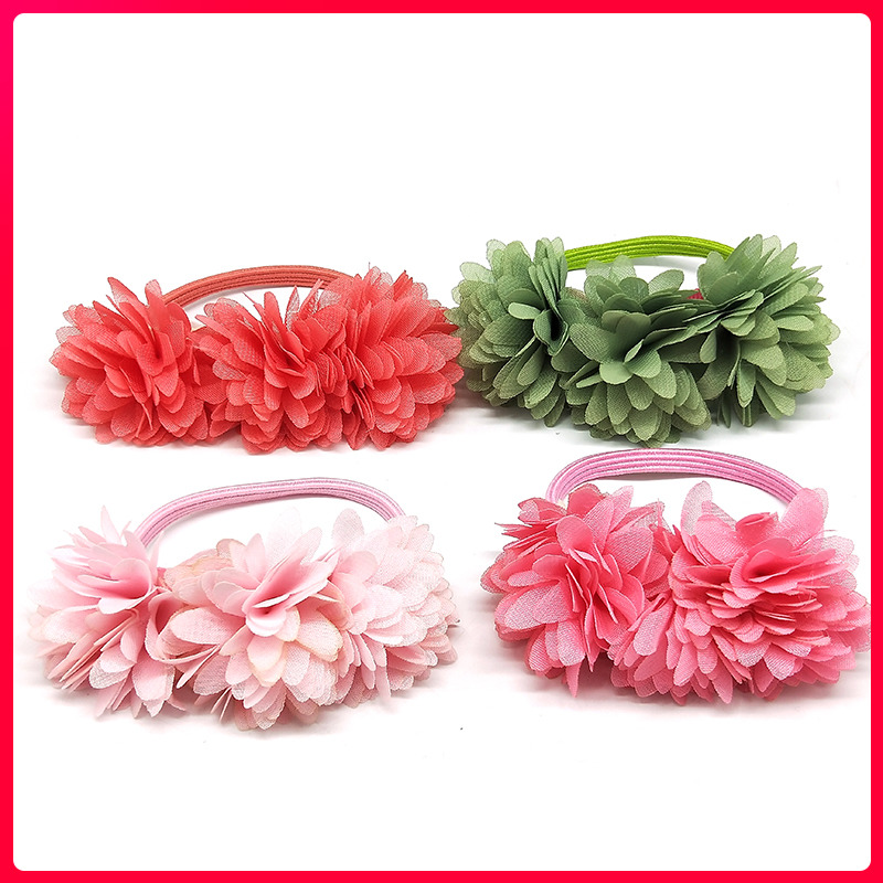 Pellet Head Ornament Girl Child Little Girl Hair Clip Hair Accessories Head Floral Hair Zou Hair Hair Ring Hair Ring Leather Gluten