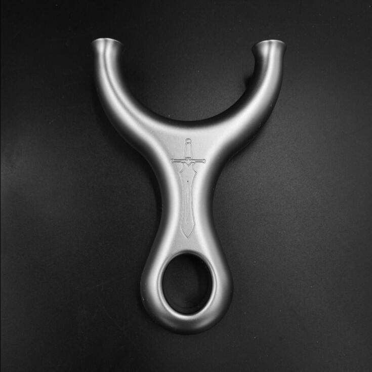 Titanium Yi outdoor with TC21 titanium alloy numerical control high-end treasure sword flying tiger flat leather slingshot non-casting wire cut slingshot 