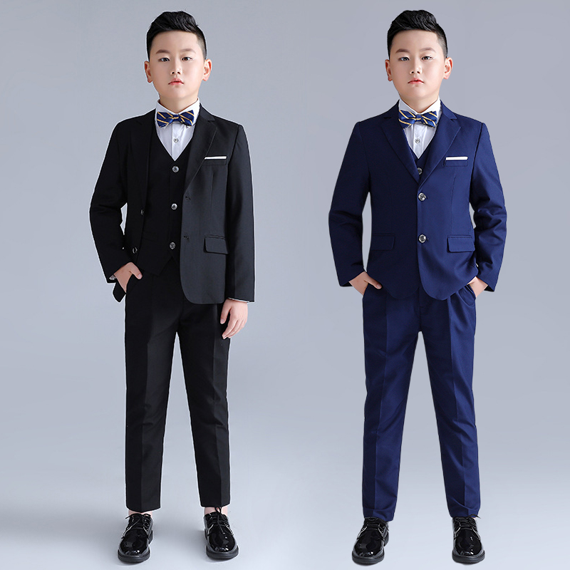 Fat boy's suit plus size suit Korean version of the boy's suit plus fat in the big boy flower girl speech host dress formal dress