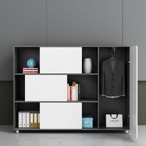 Wooden filing cabinet sliding door modern simple office owner bookcase can be hung wardrobe data Cabinet storage locker