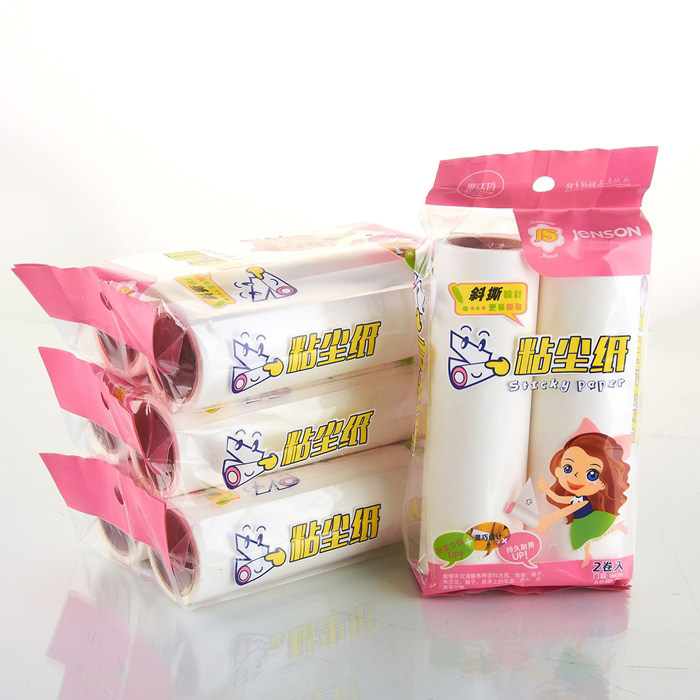 Jiangsheng Xinjiefang sticky dust paper large 16cm disposable tearable dust removal paper sticky wool paper dust removal roll straight tear oblique tear