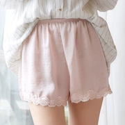 Mùa hè 2018 mới quần short lụa mờ ren ba điểm quần an toàn mỏng chống sáng bên ngoài mặc legging