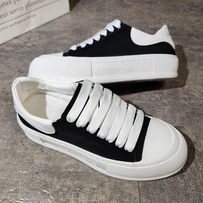 Mckun Homo Style Summer Breathable Small White Shoes Men's Thick Bottom Heightening Casual Board Shoes Han Edition 100 Hitch Youth Sails Cloth Shoes