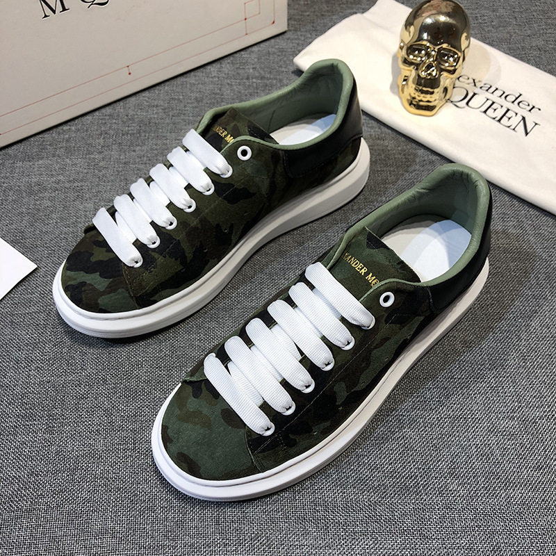 2019 new wave men 100 hitch stars the same genuine leather breathable McKune small white shoes thick bottom heightening casual board Shoe men