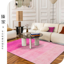  Handmade wool carpet Living room Modern simple bedroom Pink room Cloakroom Sofa Coffee table mat Bedside blanket