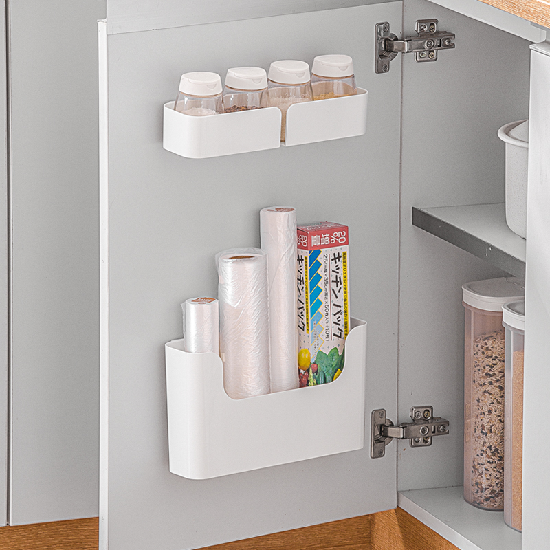 Free-punch wall storage box Kitchen bathroom cabinet door storage shelf makeup room toiletries storage box artifact