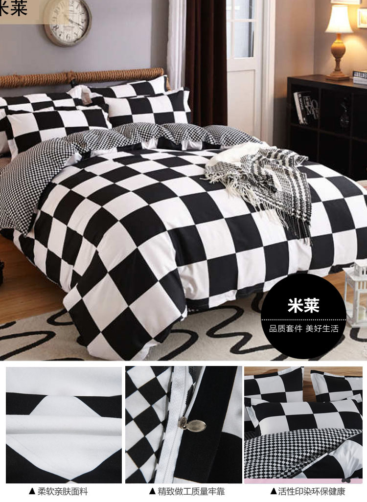 Tấm ba mảnh bông bông đơn quilt cover quilt 1.2 đơn ký túc xá sinh viên đôi 1.8 m 1.5