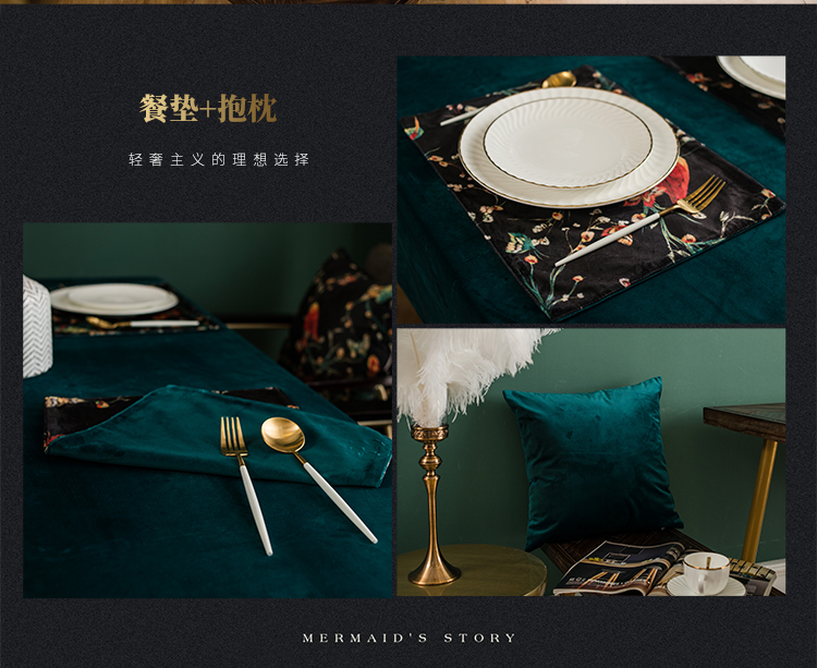 Ánh sáng sang trọng bảng cờ Mỹ khăn trải bàn vải rắn màu khăn trải bàn nhung châu Âu retro quốc gia vải bàn cà phê bàn ​​mat - Khăn trải bàn khăn trải bàn chống thấm nước