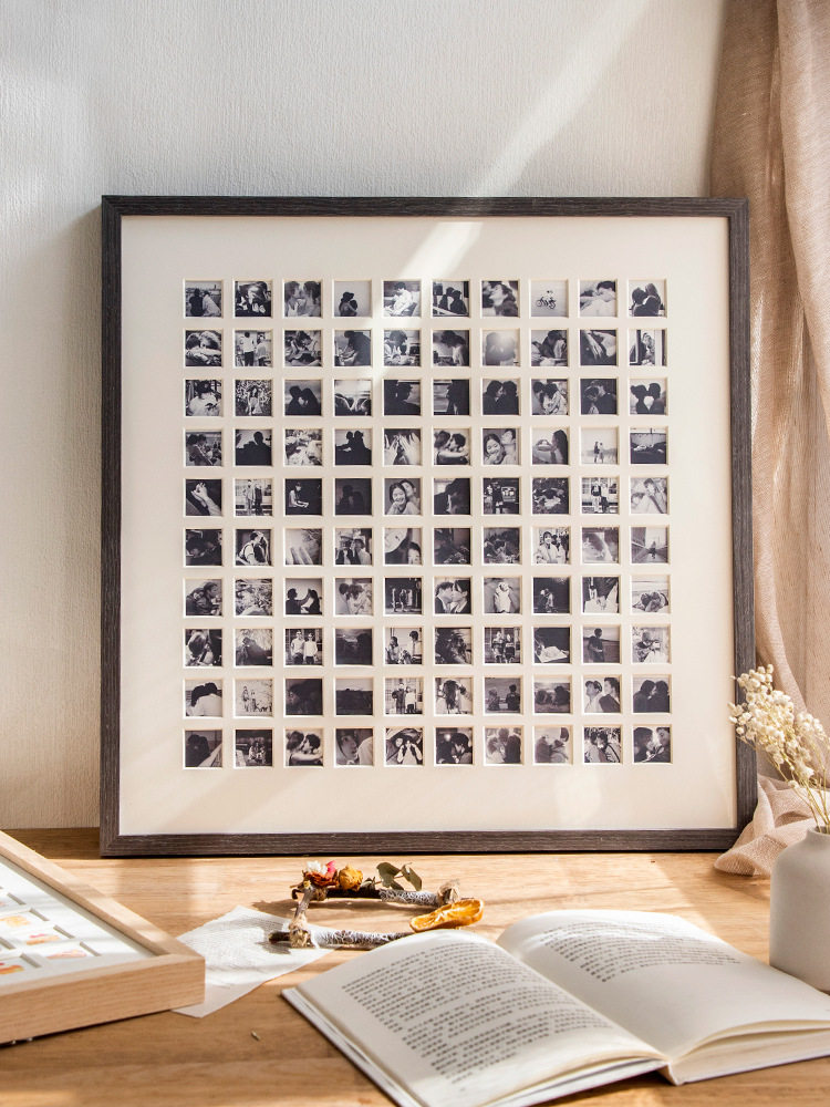 Net Red Hundred Sleeping Picture 100 Palace Frame Solid Wood Custom Photo Baby Hundred Days and Hundred Days Growth Memorial Photo