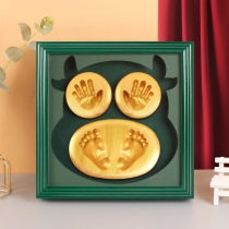 Newborn baby full moon Hand and foot print mud 100 days Hand and foot print photo frame production Fetal hair Fetal hair Umbilical cord memorial collection