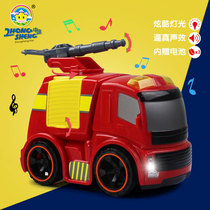 Childrens inertial car Baby boy educational toy car 3 with lights 4 sound engineering car 5-6 years old drop resistant car