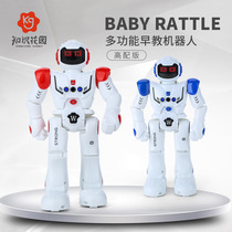 Childrens remote control robot electric toy 4-5 years old 6 boys 7 female gestures sensor 8 will dance and sing dialogue