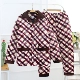 Pyjama nam mùa đông flannel dày ba lớp lông cừu san hô giản dị đơn giản ấm áp dịch vụ nhà phù hợp với kích thước lớn